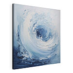 Tableaux Vagues blanches et bleues tourbillonnantes