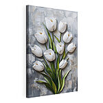 Tableaux Peinture de tulipes blanches