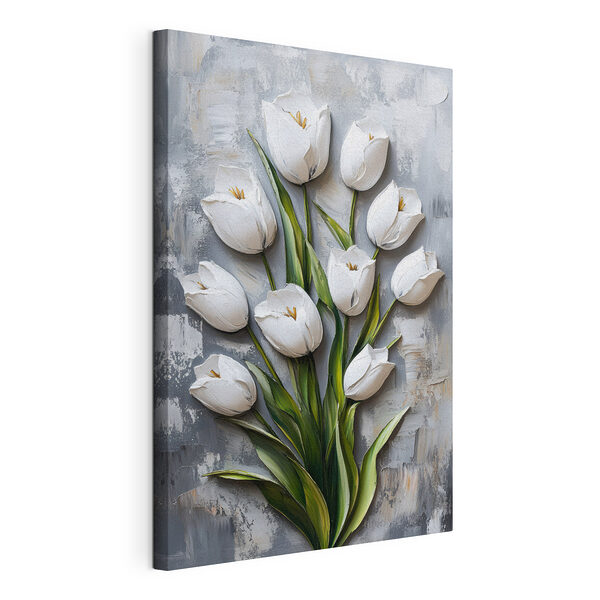 Peinture de tulipes blanches Tableaux Peinture de tulipes blanches