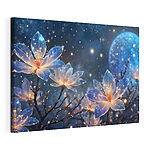 Tableaux Groupe de fleurs avec des lumières brillantes