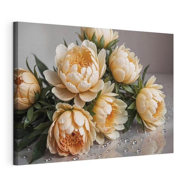 Tableaux Groupe de fleurs sur une table