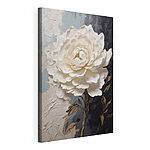 Tableaux Fleur blanche avec des feuilles brunes