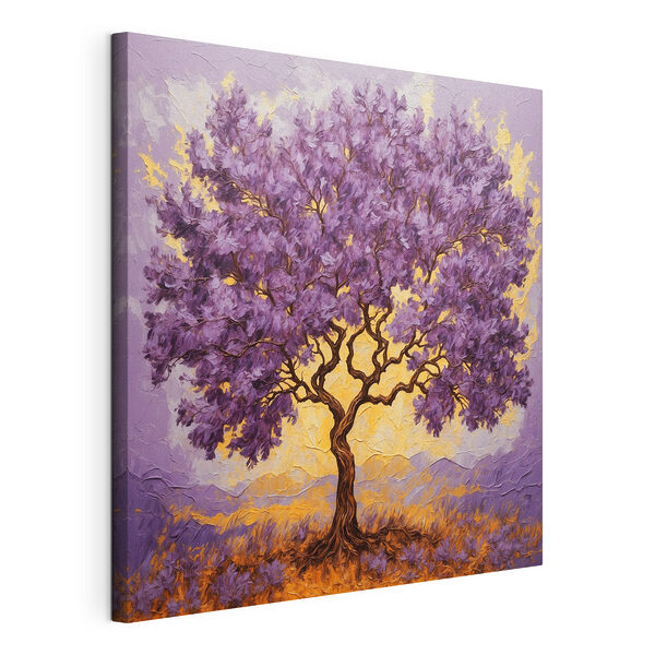 Tableaux Peinture d'un arbre aux feuilles violettes