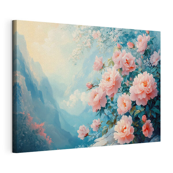 Peinture de fleurs roses Tableaux Peinture de fleurs roses