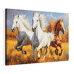 Tableaux Groupe de chevaux courant dans un champ