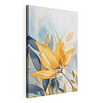 Tableaux Feuilles jaunes et bleues