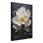 Tableaux Fleur blanche avec centre jaune
