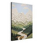 Tableaux Papier découpé d'une montagne