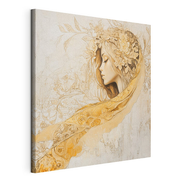 Tableaux Peinture d'une femme avec des fleurs dans les cheveux