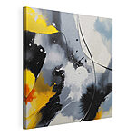 Tableaux Peinture de couleurs noire, jaune et blanche
