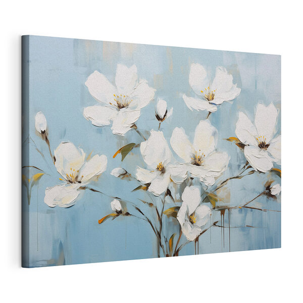 Peinture de fleurs blanches Tableaux Peinture de fleurs blanches