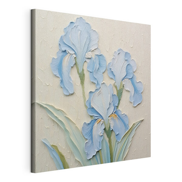 Tableaux Des fleurs d'un bleu tendre, dans une harmonie sereine
