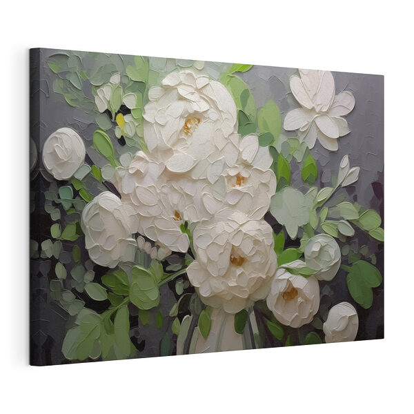 Peinture de fleurs blanches Tableaux Peinture de fleurs blanches