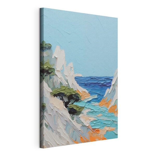 Peinture d'une plage et d'arbres Tableaux Peinture d'une plage et d'arbres