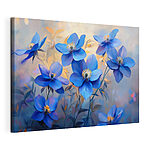 Tableaux Groupe de fleurs bleues