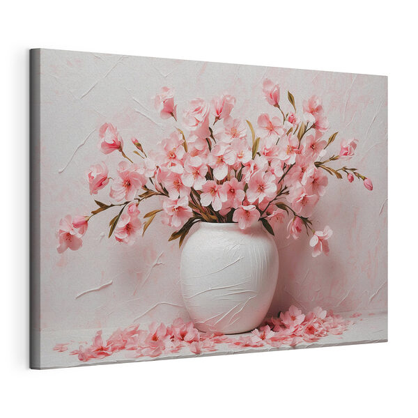 Tableaux Vase avec fleurs roses