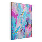 Tableaux Peinture colorée avec des éclaboussures de peinture rose et bleue