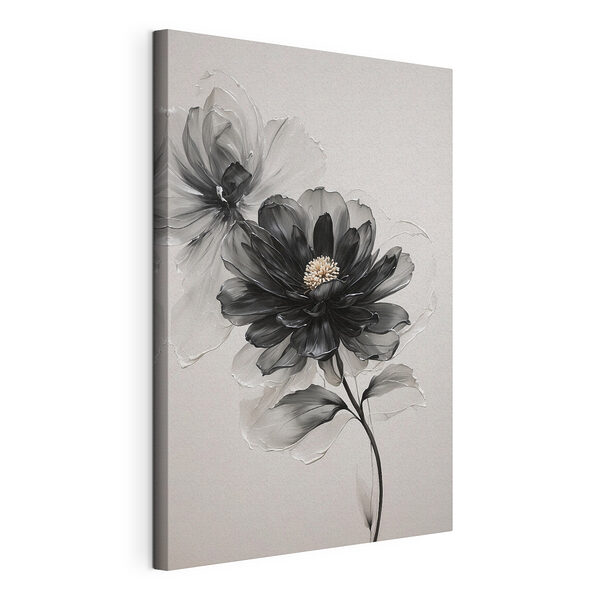 Fleur noire et blanche Tableaux Fleur noire et blanche