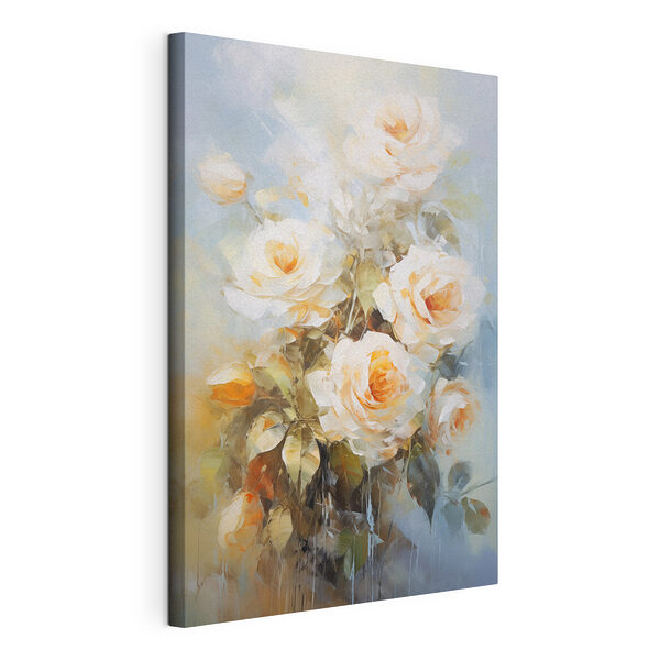 Tableaux Peinture de roses blanches