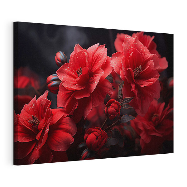 Groupe de fleurs rouges Tableaux Groupe de fleurs rouges