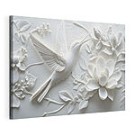 Tableaux Oiseau et fleur blancs