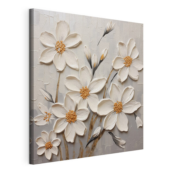 Peinture de fleurs blanches Tableaux Peinture de fleurs blanches