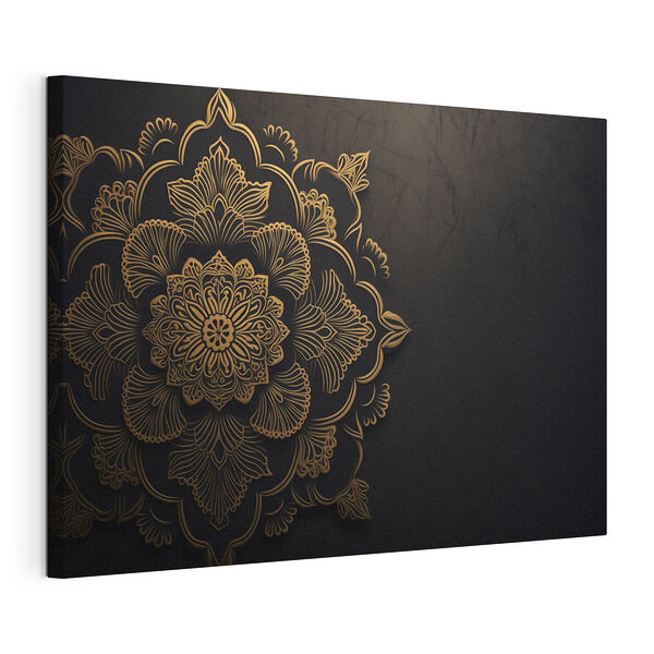 Tableaux Motif floral complexe sur fond sombre