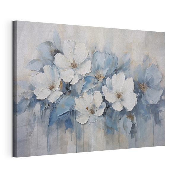 Tableaux Tableau représentant des fleurs blanches et bleues (UGS : s44395) Tableaux Tableaux Tableau représentant des fleurs blanches et bleues (UGS : s44395)