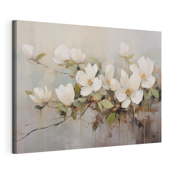 Tableaux Tableau représentant des fleurs blanches