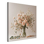 Tableaux Vase de fleurs posé sur une surface blanche