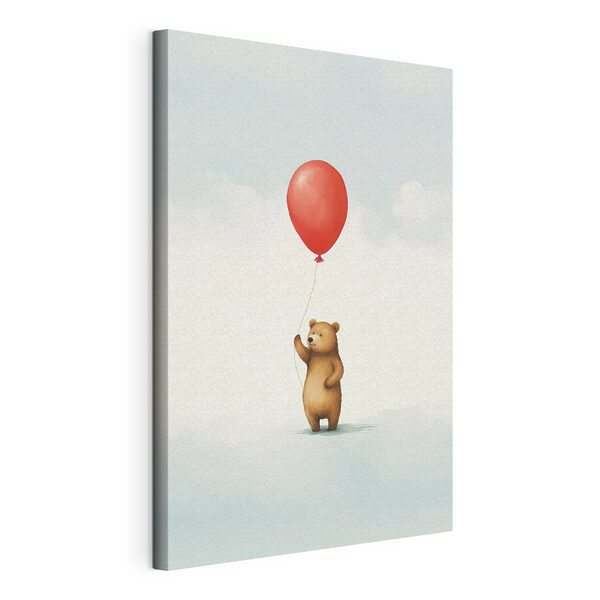 Ours tenant un ballon rouge Tableaux Ours tenant un ballon rouge