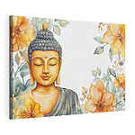 Tableaux Peinture représentant un Bouddha entouré de fleurs