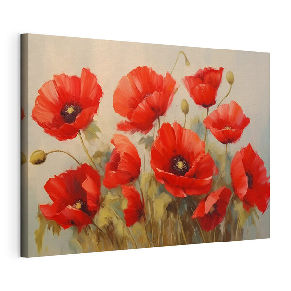 Peinture représentant des fleurs rouges Tableaux Peinture représentant des fleurs rouges