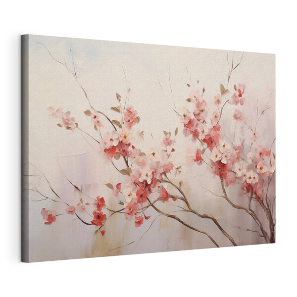 Peinture représentant des fleurs roses sur une branche Tableaux Peinture représentant des fleurs roses sur une branche