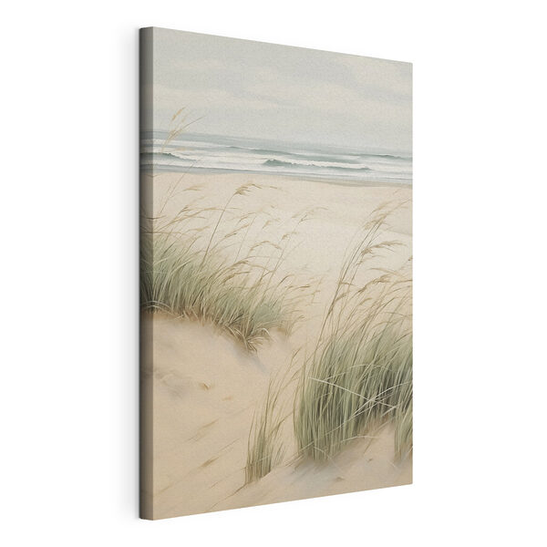 Plage avec de l'herbe et du sable Tableaux Plage avec de l'herbe et du sable