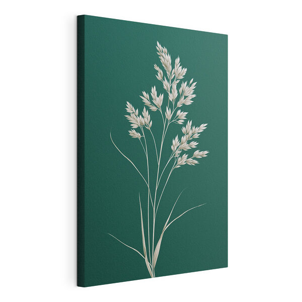 Plante blanche avec des feuilles Tableaux Plante blanche avec des feuilles
