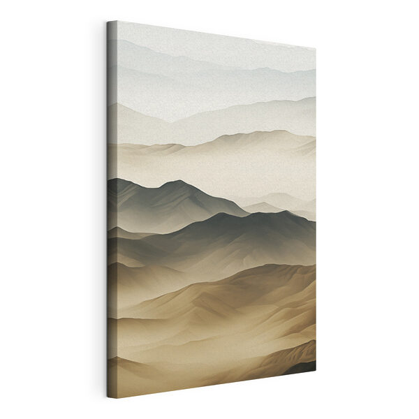Paysage de montagnes dans le brouillard Tableaux Paysage de montagnes dans le brouillard