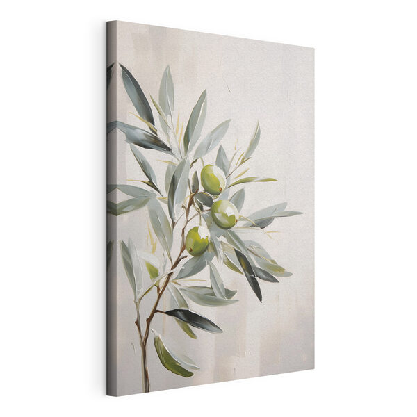 Peinture représentant une branche avec des fruits verts Tableaux Peinture représentant une branche avec des fruits verts