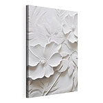 Tableaux Fleur blanche avec des feuilles