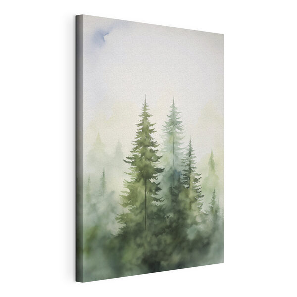 Groupe d'arbres dans le brouillard Tableaux Groupe d'arbres dans le brouillard