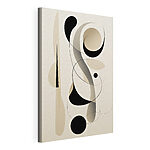 Tableaux Tourbillons et cercles noirs et blancs