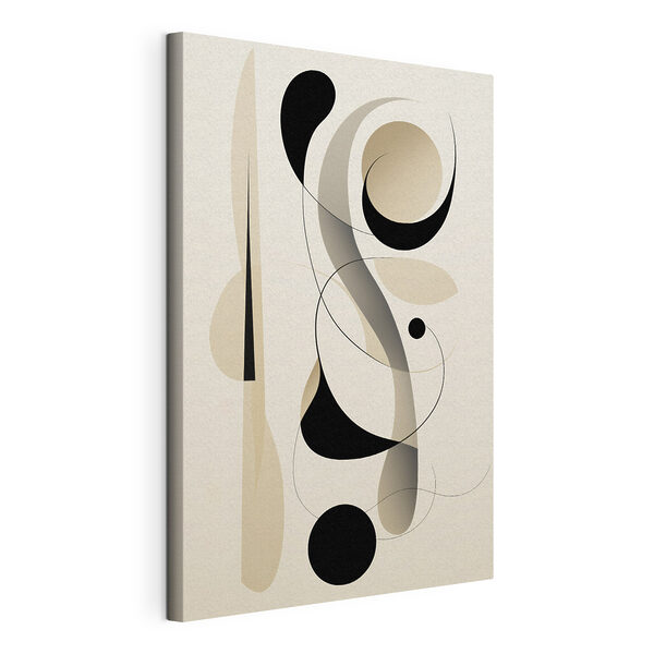 Tableaux Tourbillons et cercles noirs et blancs