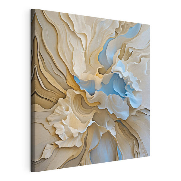 Tableaux Volutes blanches et bleues