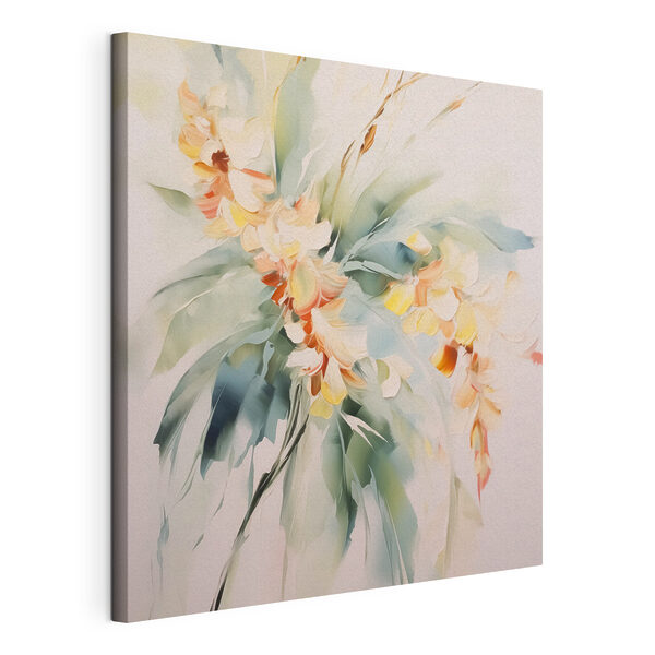 Peinture représentant des fleurs sur un fond blanc Tableaux Peinture représentant des fleurs sur un fond blanc