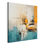 Tableaux Tableau aux couleurs bleues et orange