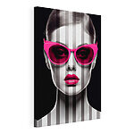 Tableaux Femme portant des lunettes de soleil roses