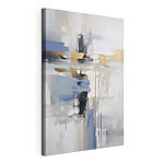 Tableaux Tableau d'art abstrait blanc et bleu