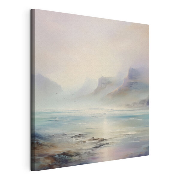 Peinture représentant un paysage avec des montagnes et de l'eau Tableaux Peinture représentant un paysage avec des montagnes et de l'eau