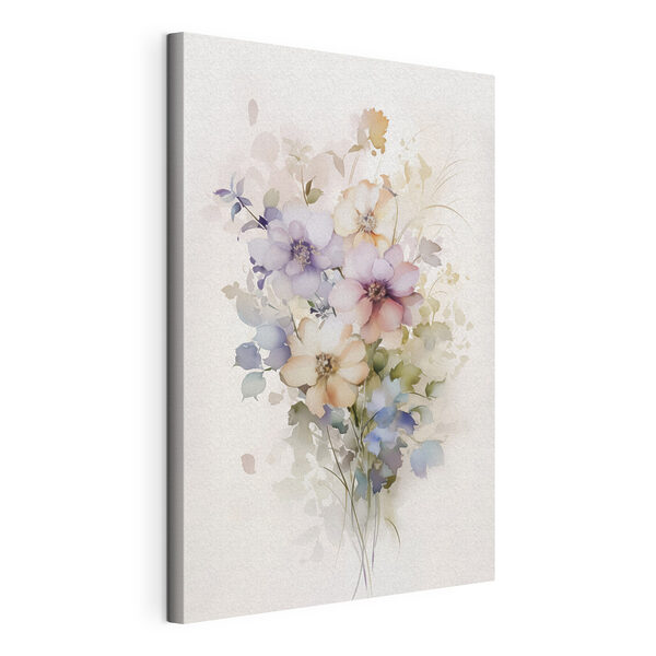 Peinture représentant des fleurs sur fond blanc Tableaux Peinture représentant des fleurs sur fond blanc