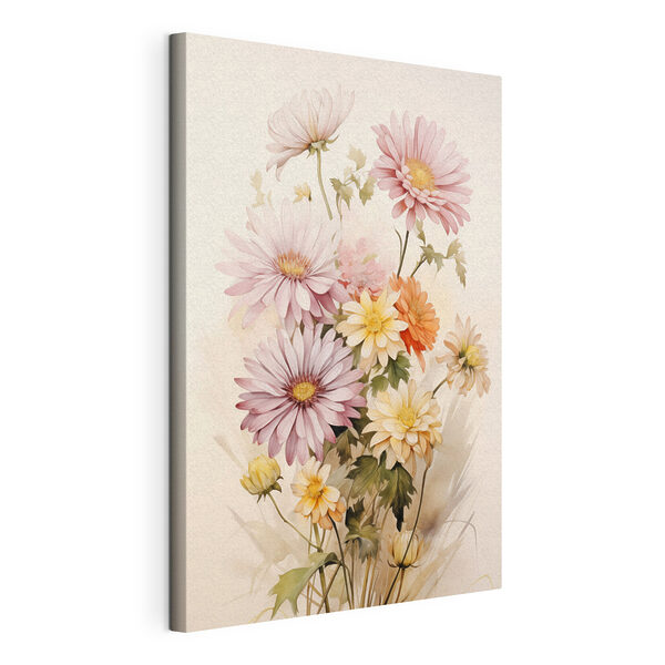 Peinture représentant des fleurs sur fond blanc Tableaux Peinture représentant des fleurs sur fond blanc